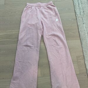 Golden Goose Pink Wide Flare Sweatpants